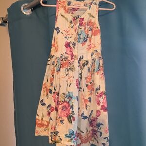 Kid's Dream Floral Dress with Pink and Blue Accents